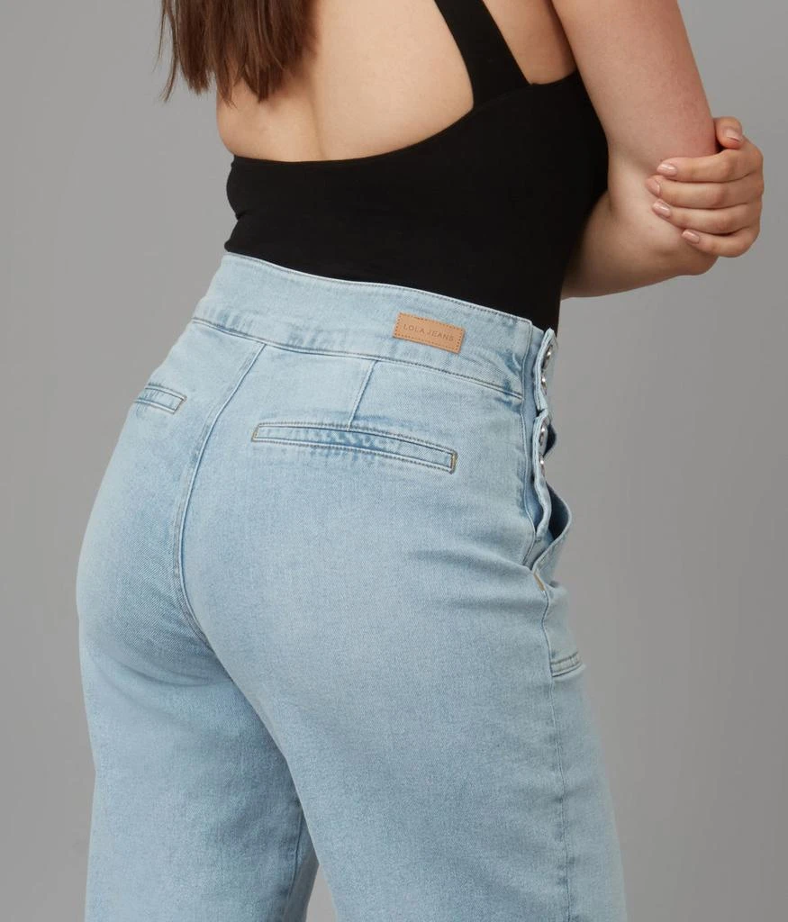 Lola Jeans Women's COLETTE-CM High Rise Wide Leg Jeans 4
