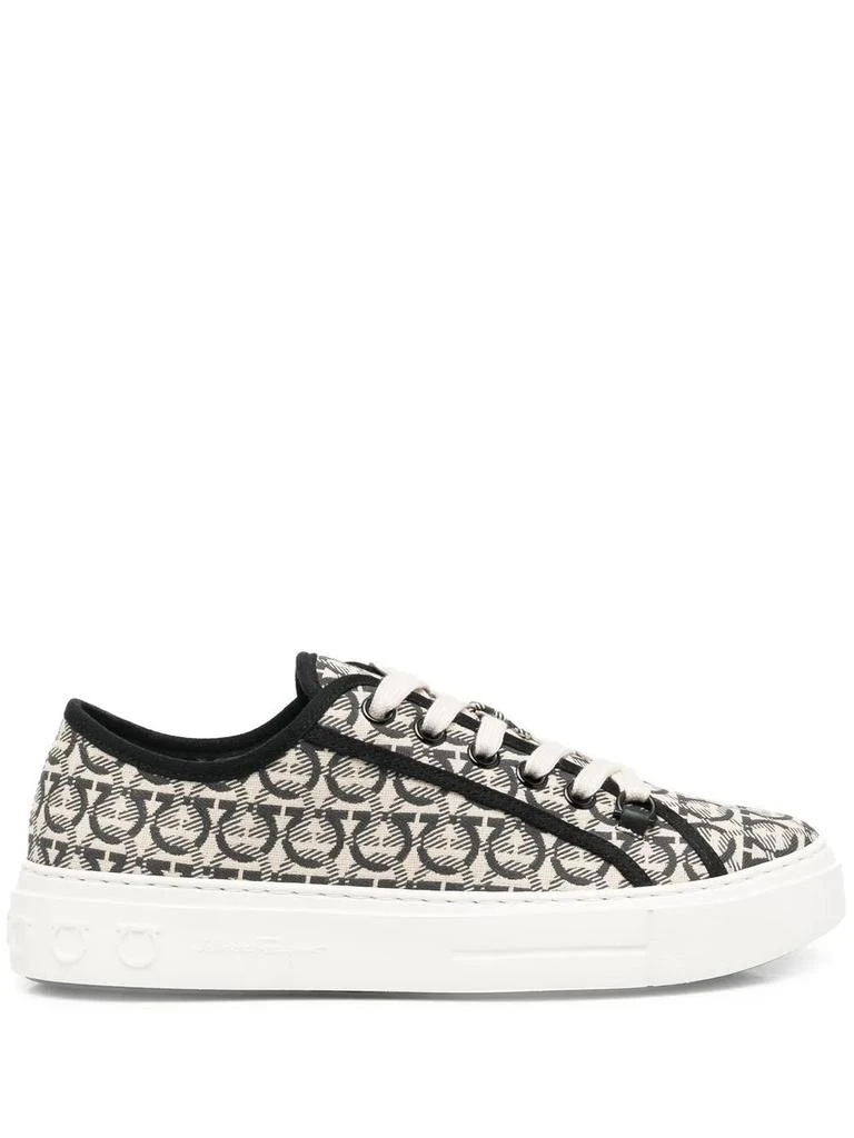 Salvatore Ferragamo Ferragamo Anson Gancini-Jacquard Sneakers 4