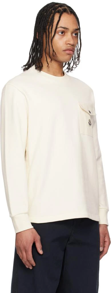 Moncler Off-White Cotton Pocket Sweatshirt 2