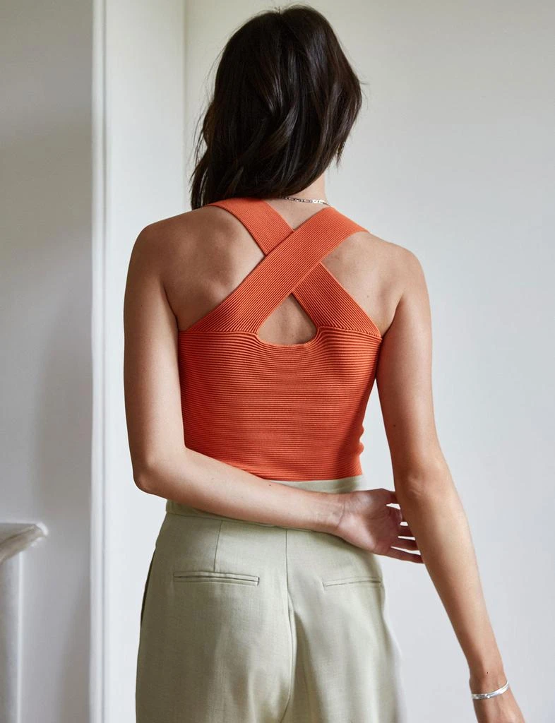 Pixie Market Persimmon Knit tank 1