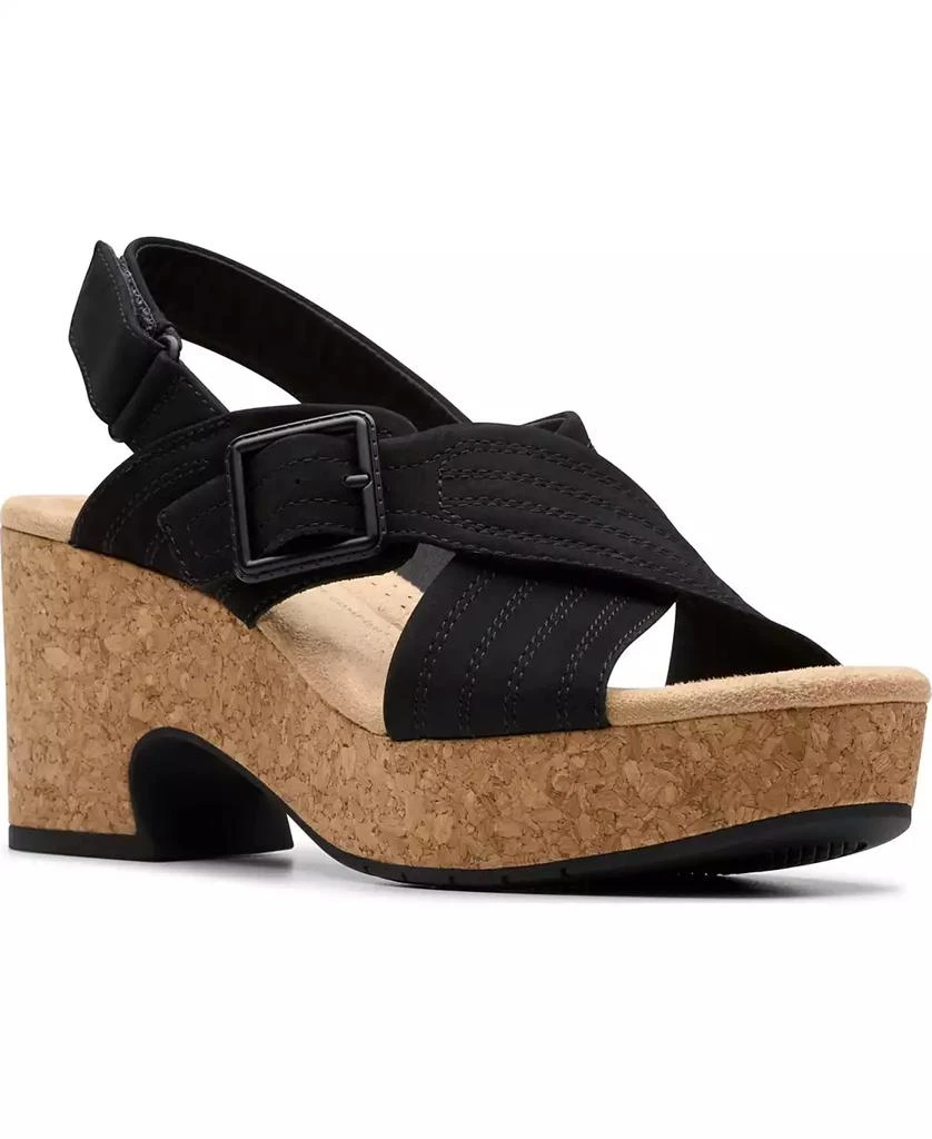 Clarks Collection Nerisa West Buckle Wedge Sandals