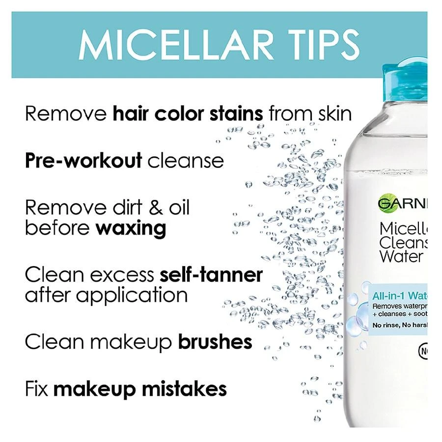 SkinActive Micellar Cleansing Water For Waterproof & Long-wear Makeup 10