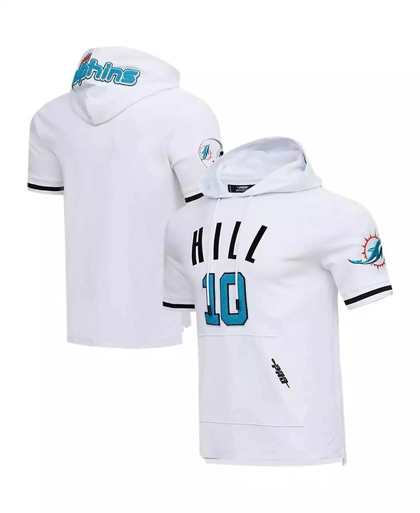 Pro Standard Men's Tyreek Hill White Miami Dolphins Player Name and Number Hoodie T-shirt 1