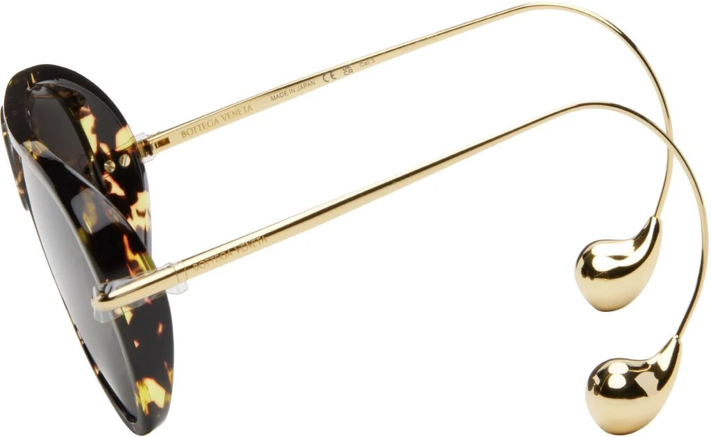 Bottega Veneta Brown Drop Aviator Sunglasses 3