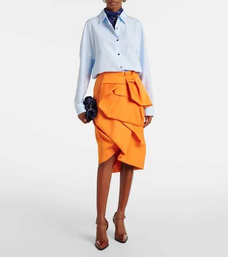 Dries Van Noten Draped satin midi skirt 2