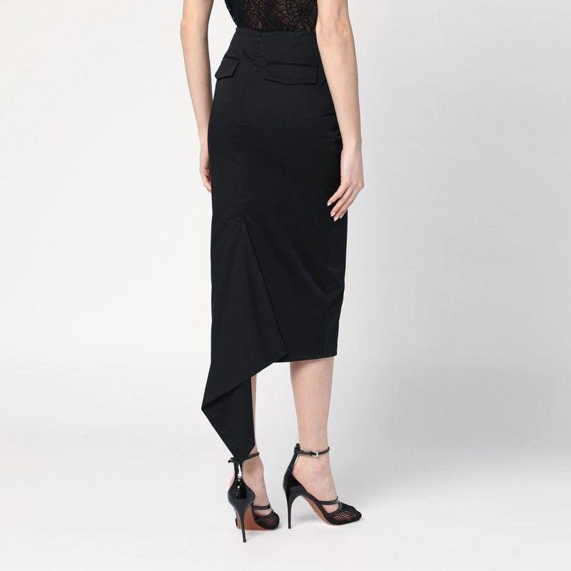 THE LATEST BLACK COTTON MIDI SKIRT 2