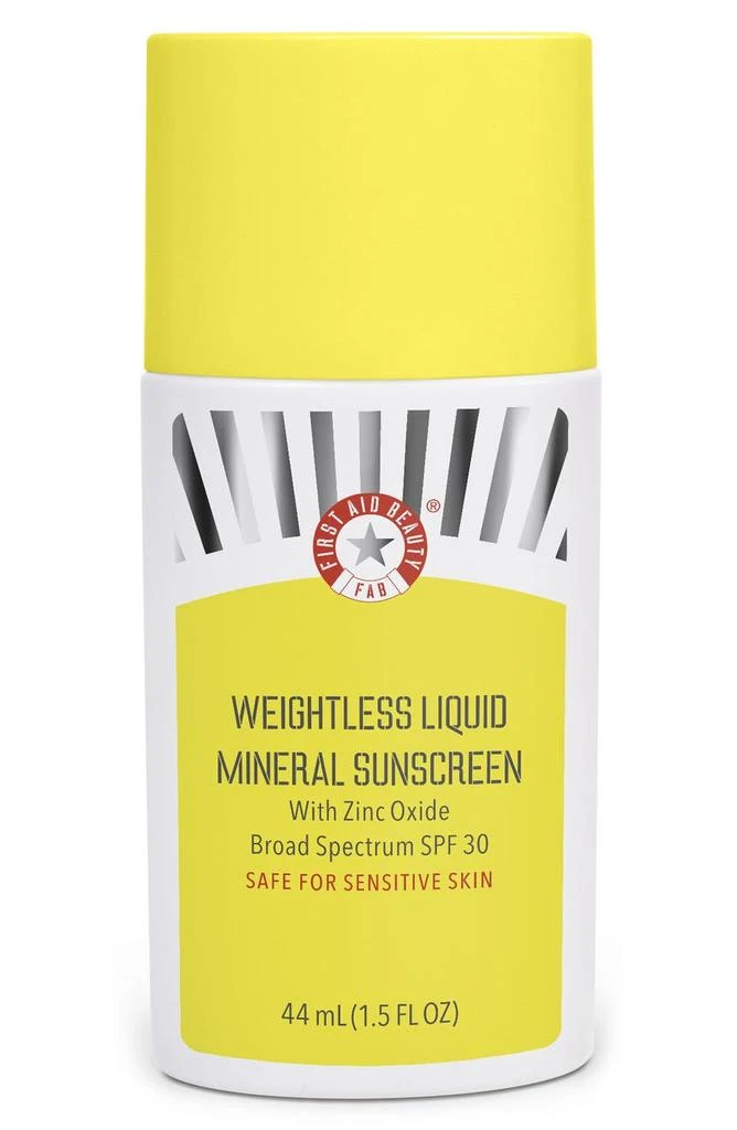 First Aid Beauty Weightless Liquid Mineral Sunscreen with Zinc Oxide SPF 30 1