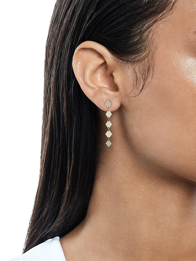 LANA 14K Yellow Gold Kite Chain Drop Earrings 2