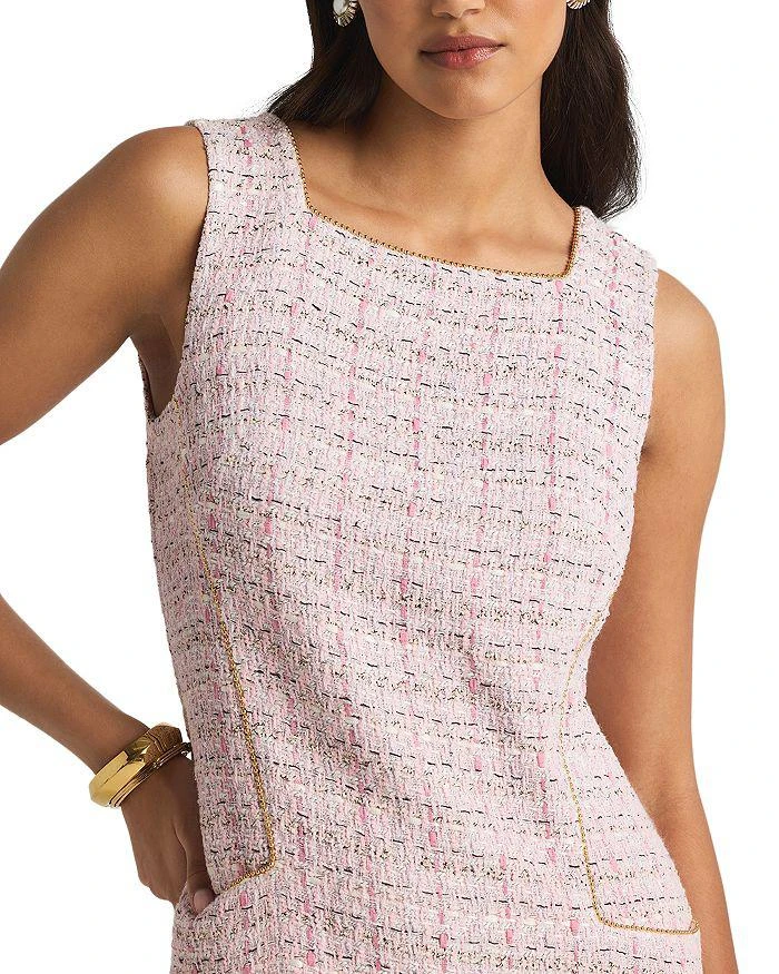 St. John Square Neck Tweed Dress 3