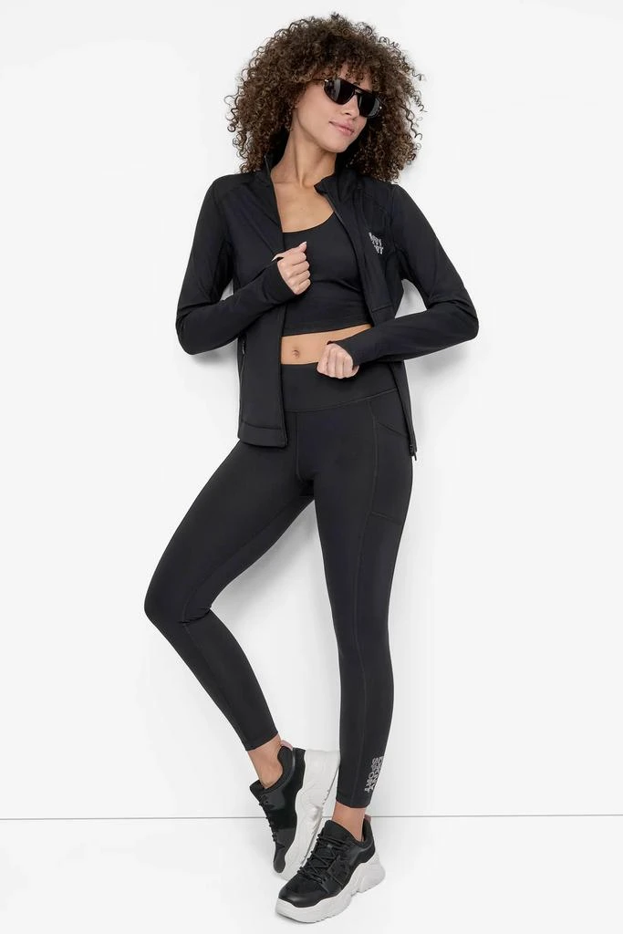 DKNY LOGO-EMBELLISHED 7/8-LENGTH LEGGING 7