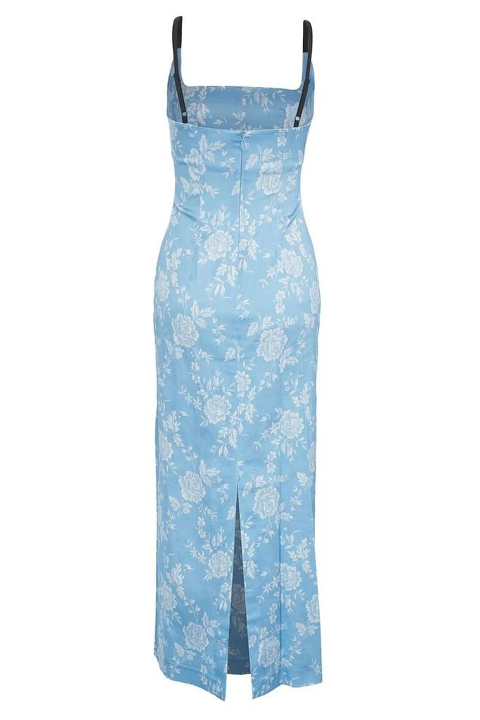 chinese dress ladies Plus Size Printed Tie Neck Maxi Dress – Blue Hawthorn Boutique
