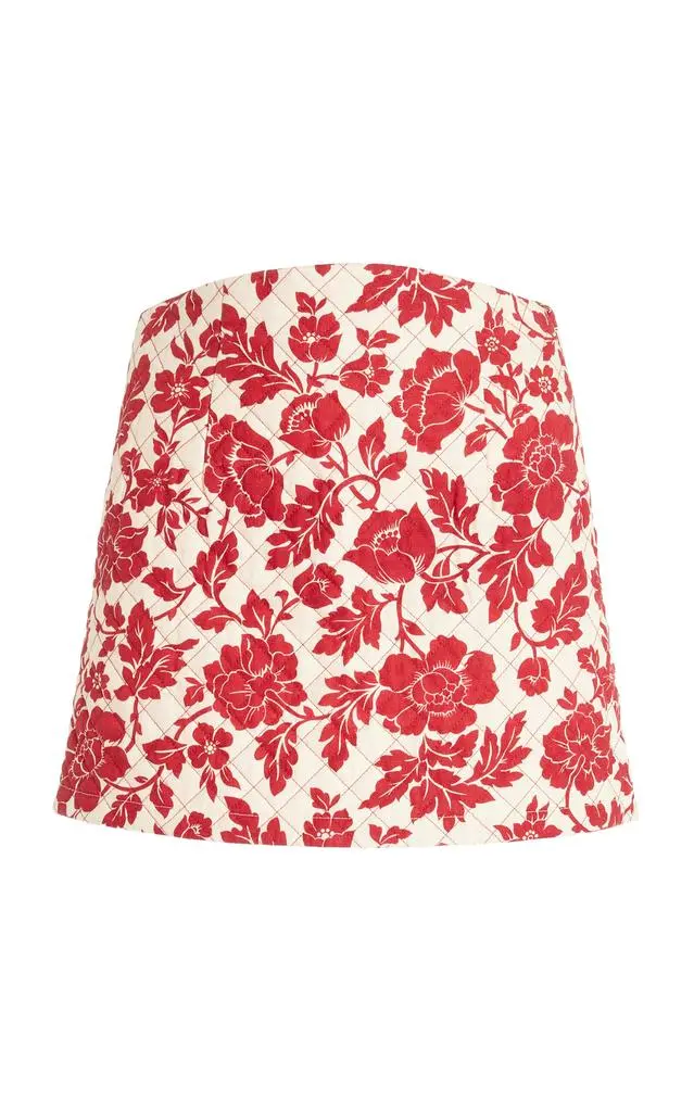 Posse Posse Romeo Quilted Linen Mini Skirt - Moda Operandi 1