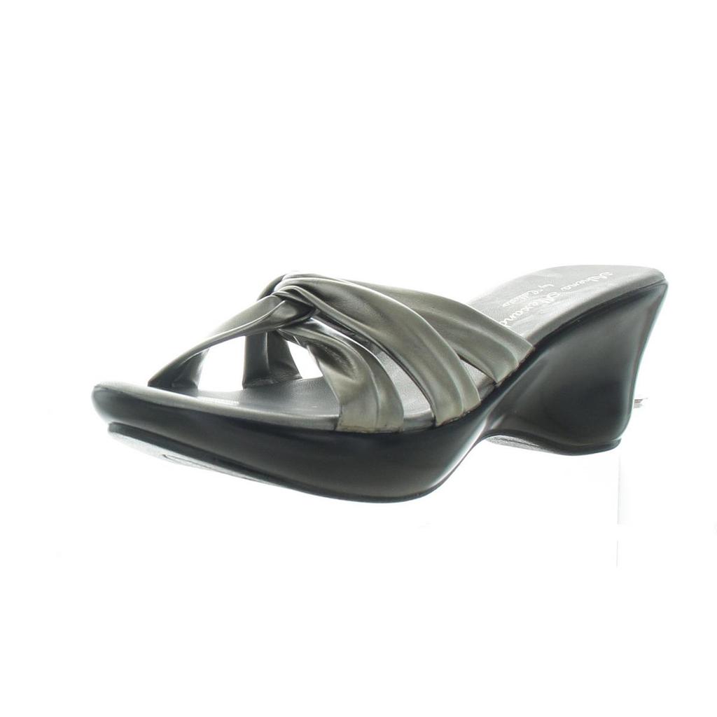 Athena Alexander Gaylenn Womens Faux Leather Open Toe Wedge Sandals