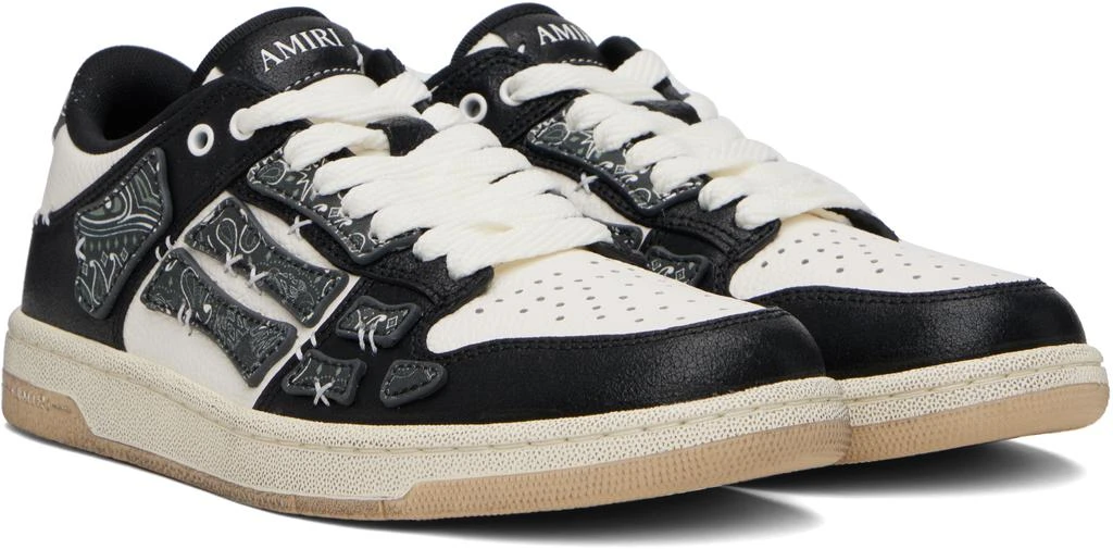 AMIRI Black 
White Bandana Skel Top Low Sneakers 4