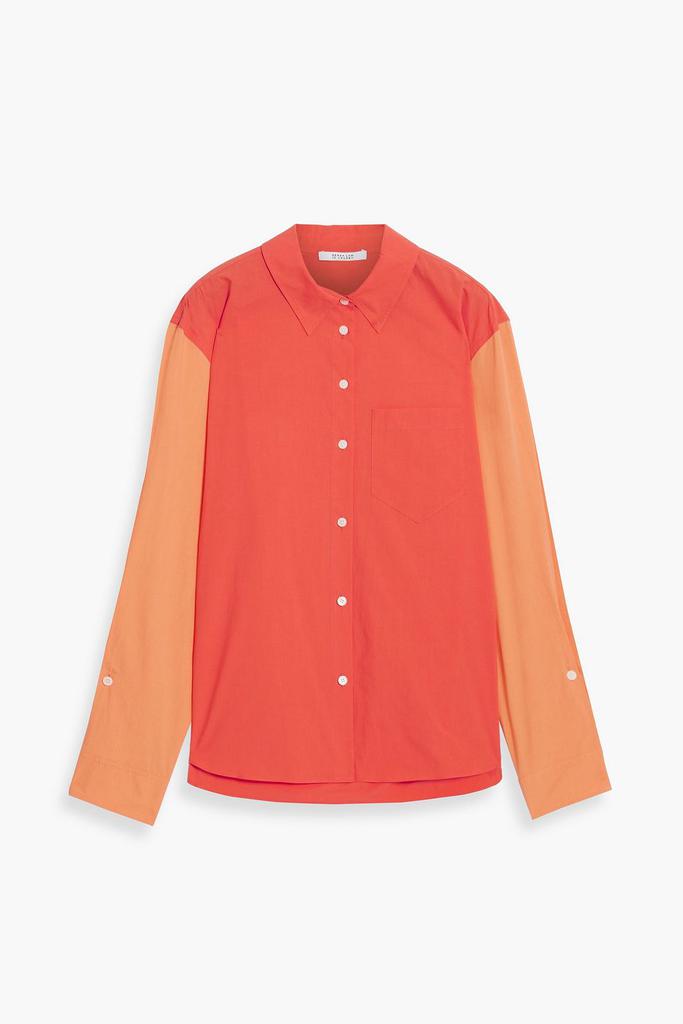 Derek Lam Wesley two-tone cotton-poplin shirt