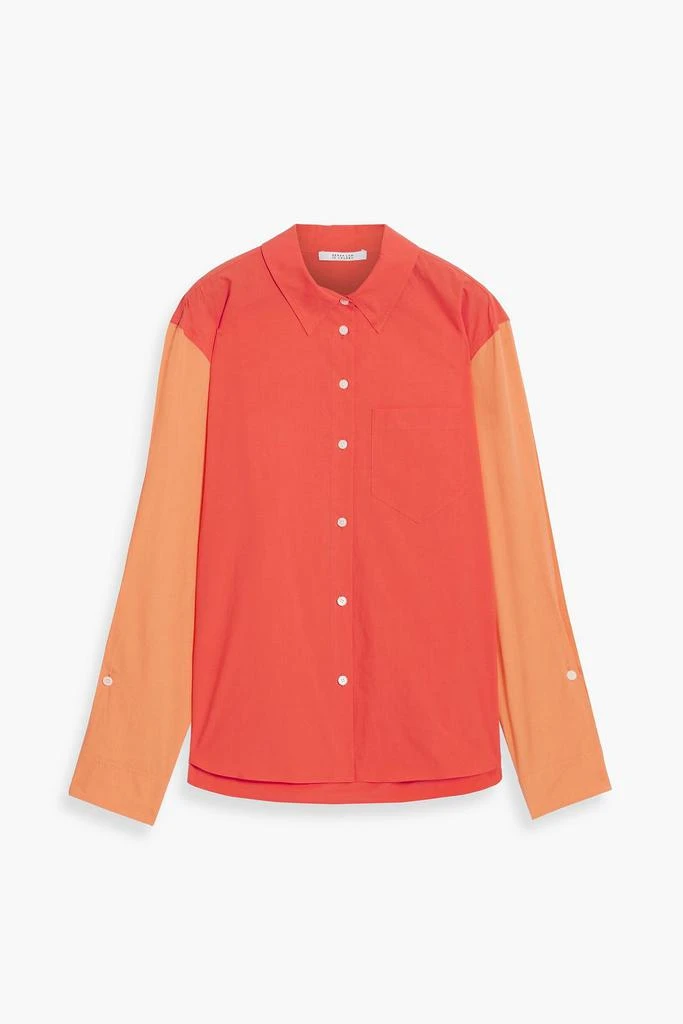Derek Lam Wesley two-tone cotton-poplin shirt 1