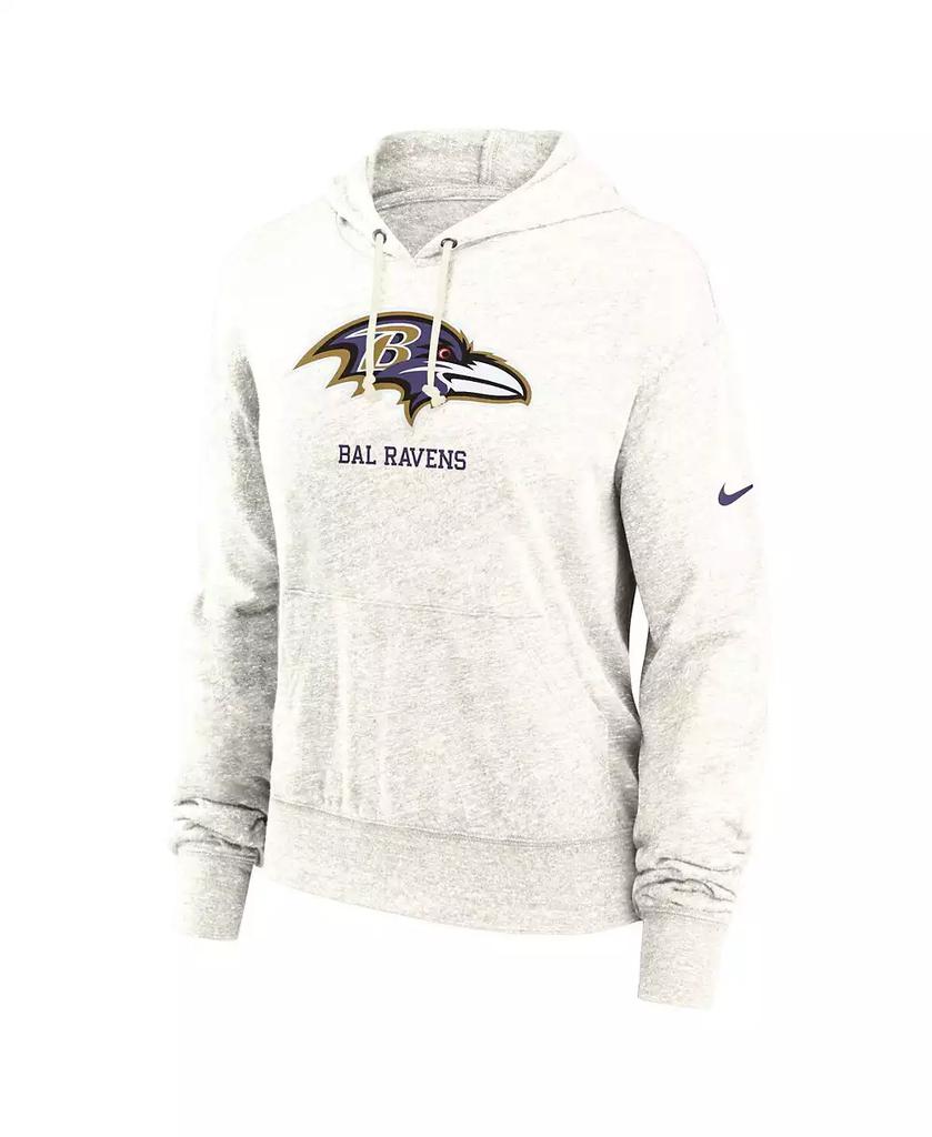 NIKE Women's Cream Baltimore Ravens Gym Vintage Logo Pullover Hoodie