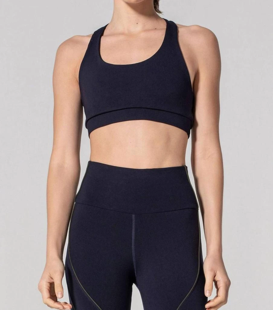 925 Fit Get In Line Sports Bra In Navy 1