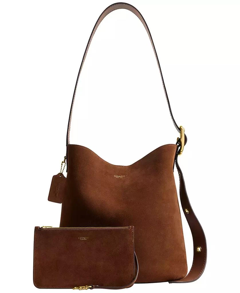 Coach Bleecker Medium Suede Bucket Bag 6