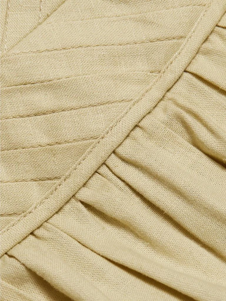 Farm Rio Sand Leaves Cut-Out Midi-Dress 7
