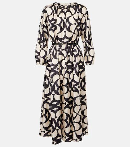 Max Mara Nina silk twill maxi dress 1