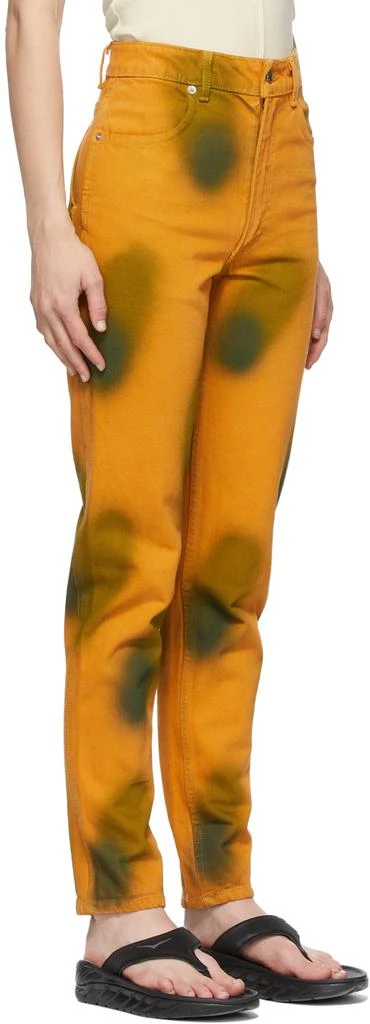 Eckhaus Latta Orange Echo Dot Tapered EL Jeans 2