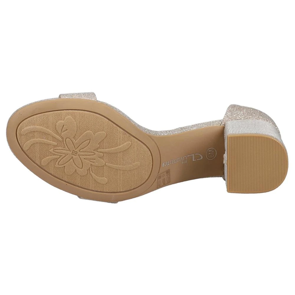 CL By Laundry Jody Shimmer Block Heel Sandals 5