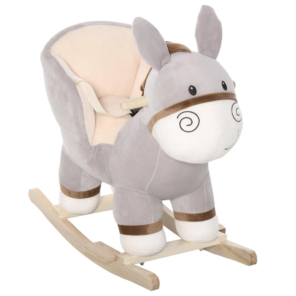 BreeBe Kids Ride-On Rocking Horse with Safety Belt