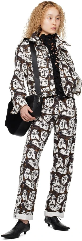 Charles Jeffrey Loverboy Black & White Art Denim Jacket 4