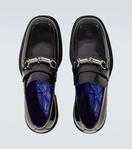 Burberry Embellished leather loafers 4