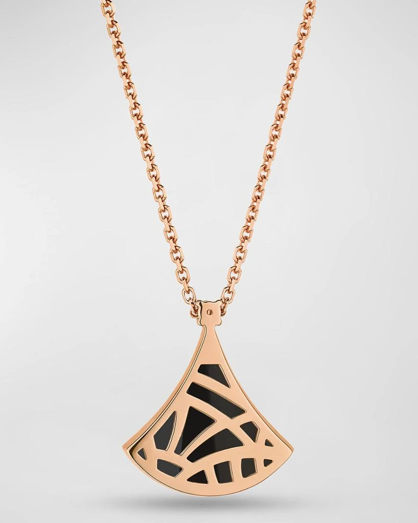 BVLGARI Divas' Dream 18K Rose Gold Diamond and Onyx Pendant Necklace 6