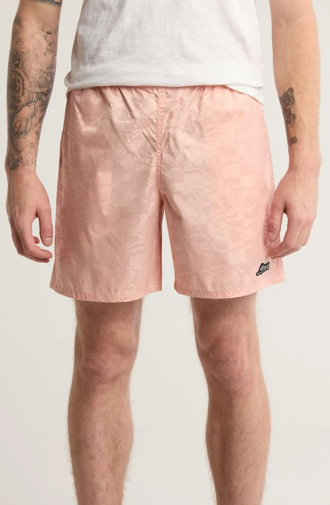 Icecream Running Check Nylon Drawstring Shorts 1