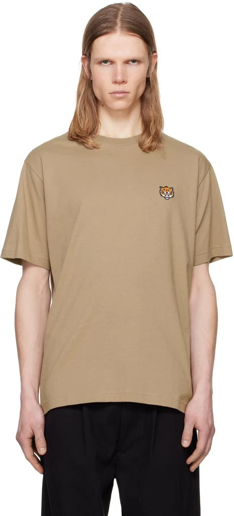 Kenzo Tan Kenzo Paris 'KENZO Happy Tiger' Embroidered T-shirt 1