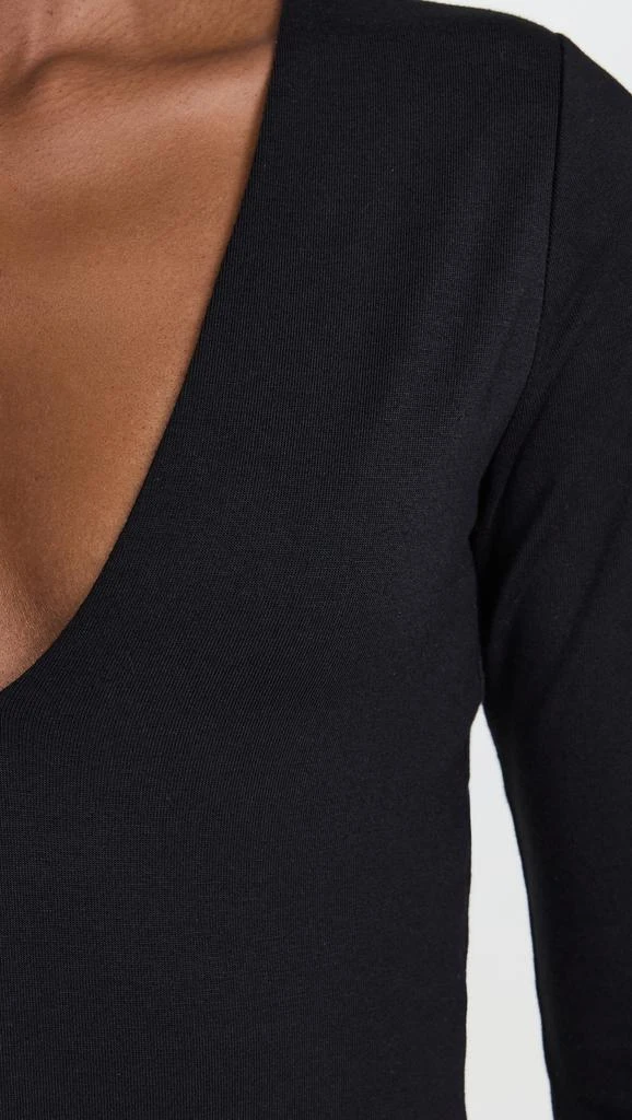 Les Tien Dan Deep V Neck Long Sleeve Tee 5