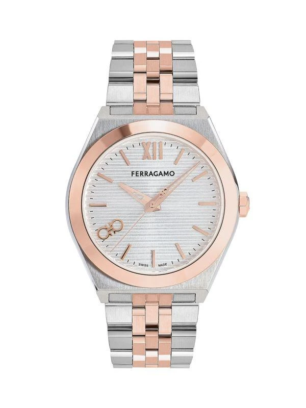 Salvatore Ferragamo Vega Two Tone Stainless Steel Bracelet Watch/20MM 1