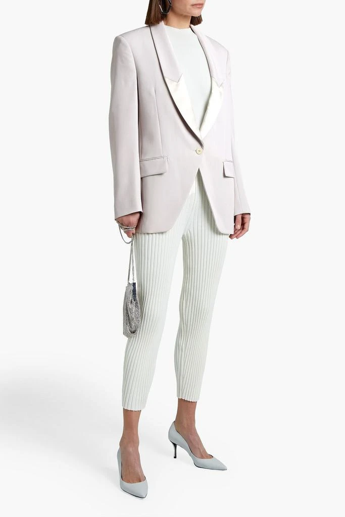 Stella McCartney Aya satin-trimmed wool-twill blazer 2
