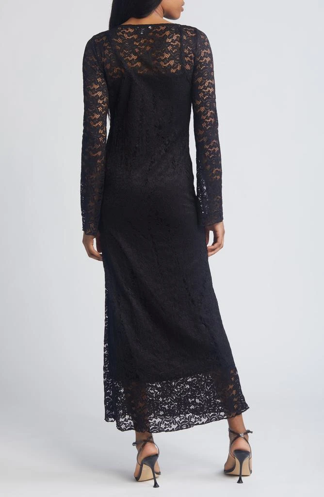 Topshop Lace Overlay Long Sleeve Dress 2