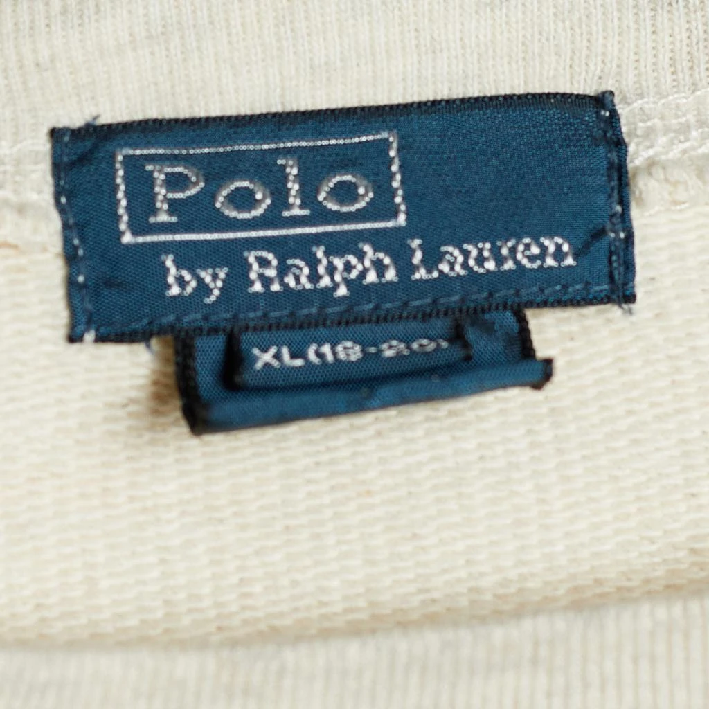 Ralph Lauren Polo By Ralph Lauren Cream Logo Print  Crew Neck Sweatshirt XL 4
