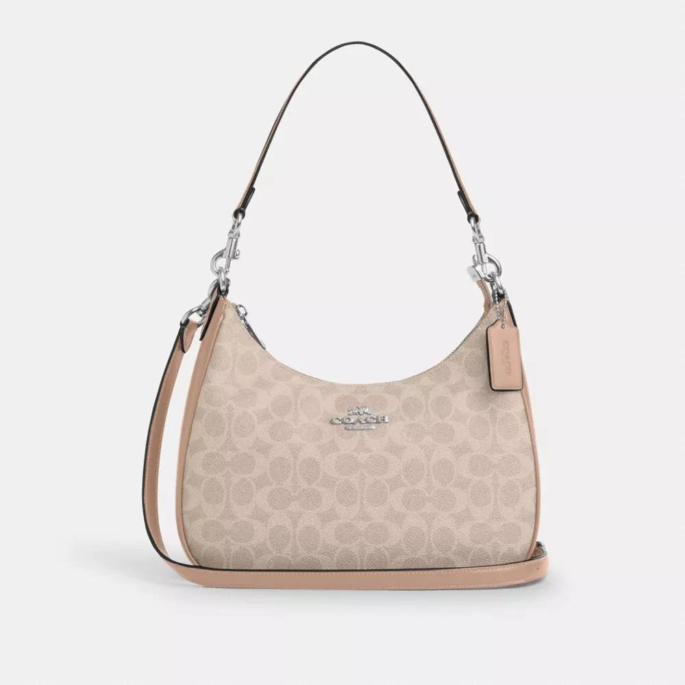 Coach Teri Hobo Bag In Signature Canvas 1