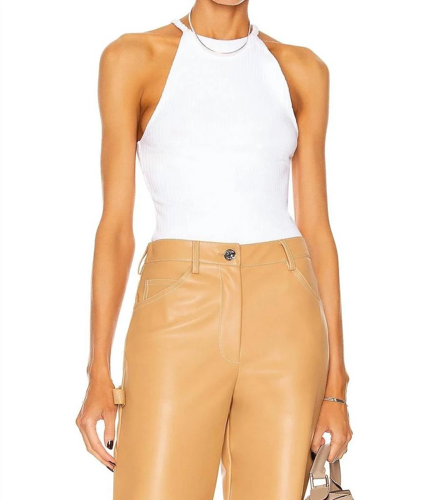 The Range The Range - Braided Strap Halter Top 1