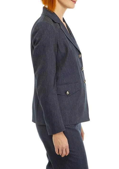 Kasper Petite Button Front Notch Lapel Jacket 3