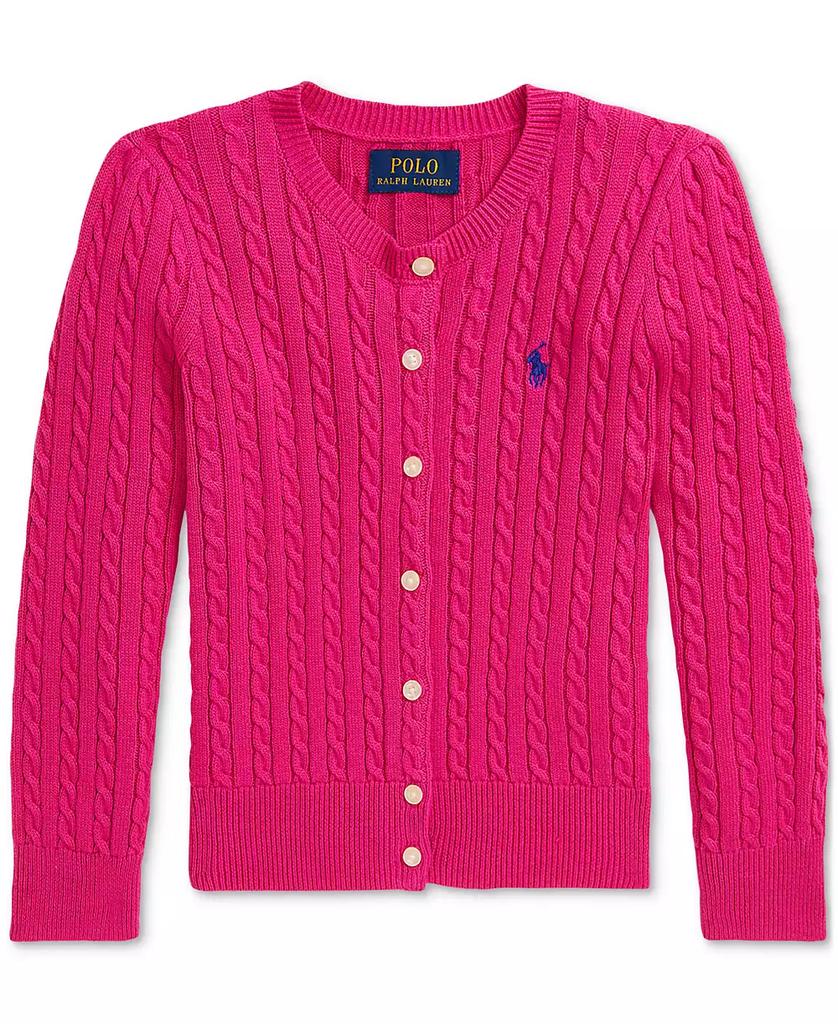 Ralph Lauren Toddler And Little Girls Mini-Cable Cotton Cardigan