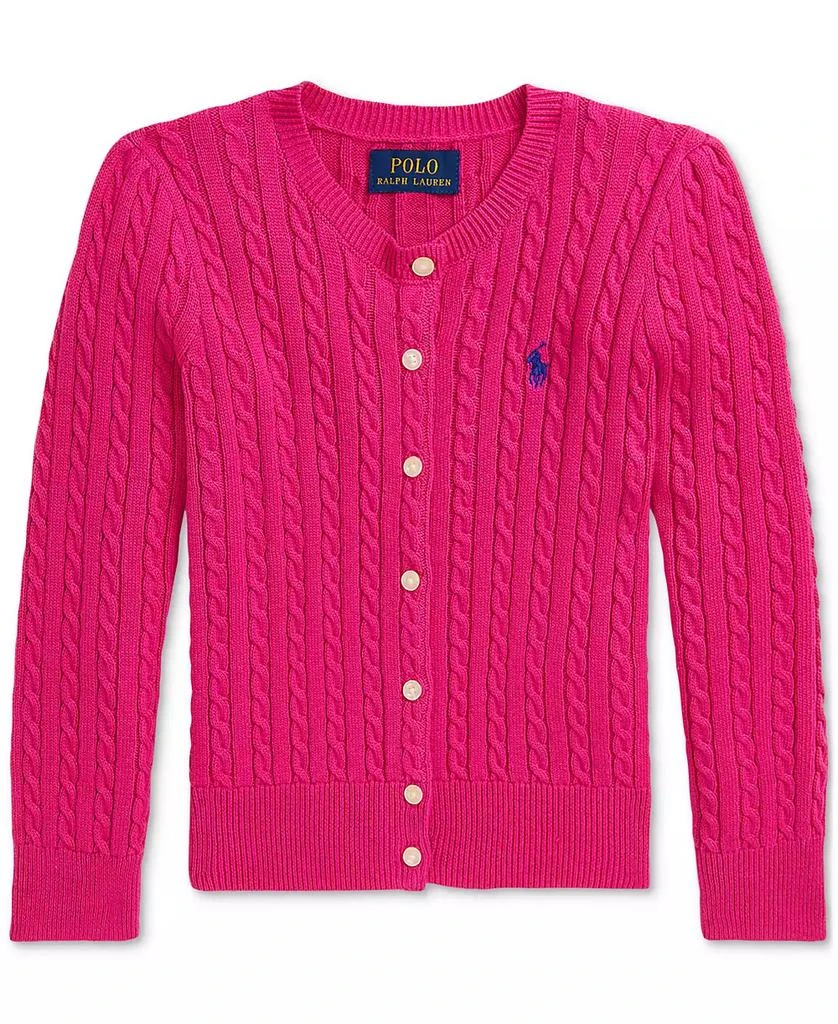 Polo Ralph Lauren Toddler And Little Girls Mini-Cable Cotton Cardigan 1