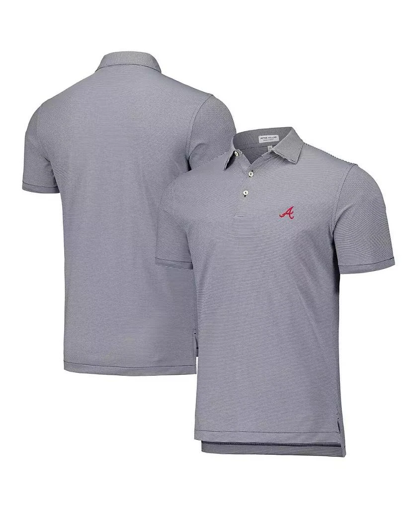 Peter Millar Men's Navy Atlanta Braves Jubilee Stripe Stretch Jersey Polo 1