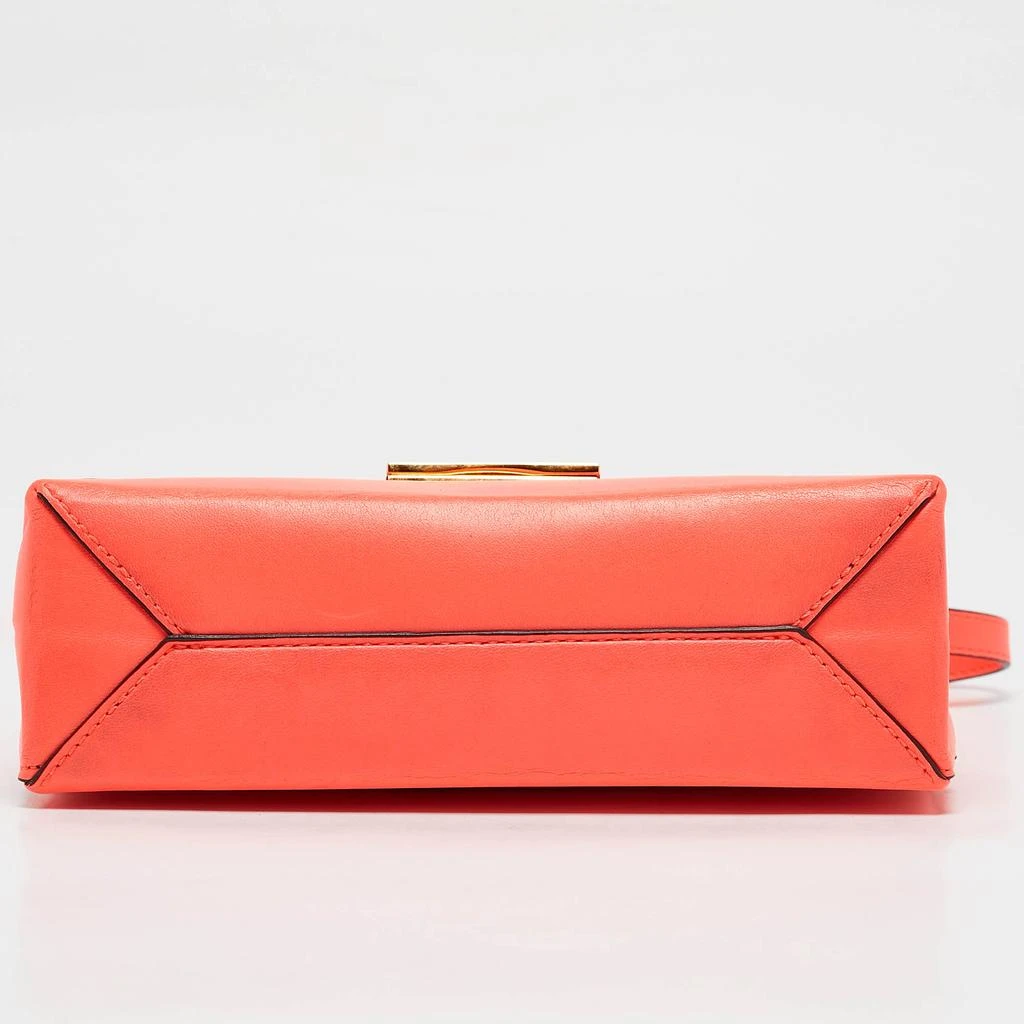 Stella McCartney Stella McCartney Neon Orange Faux Leather Metal Flap Crossbody Bag 12