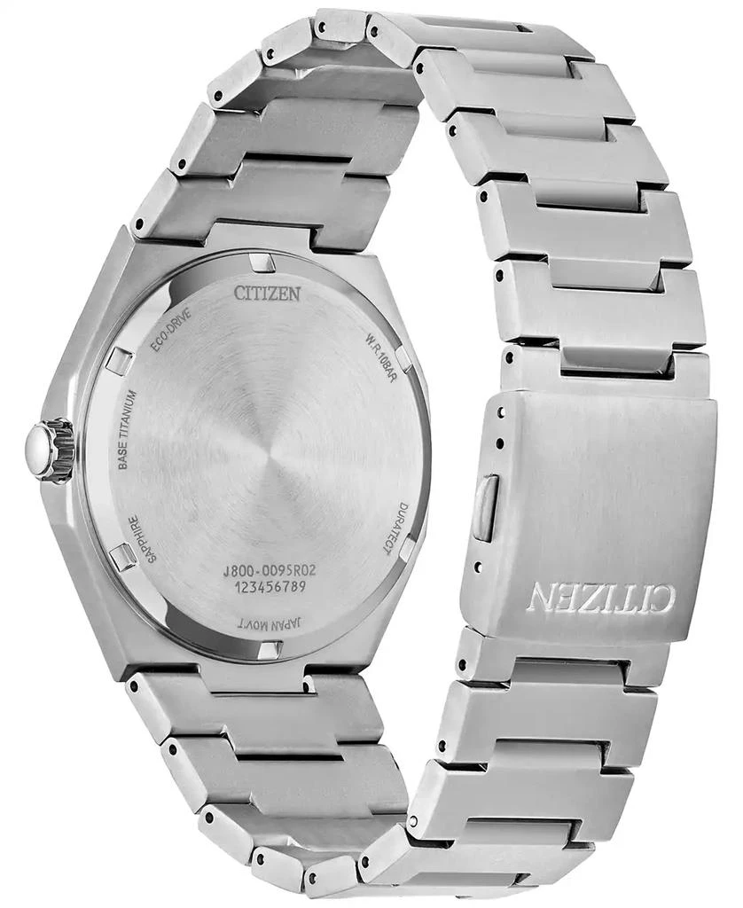 Citizen Eco-Drive Men's Zenshin Silver-Tone Super Titanium Bracelet Watch 39mm 3