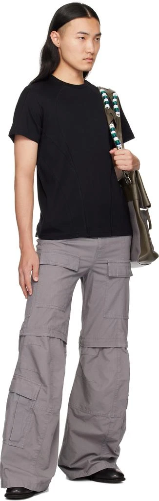 Hyein Seo Black Serger Stitch T-shirt 4