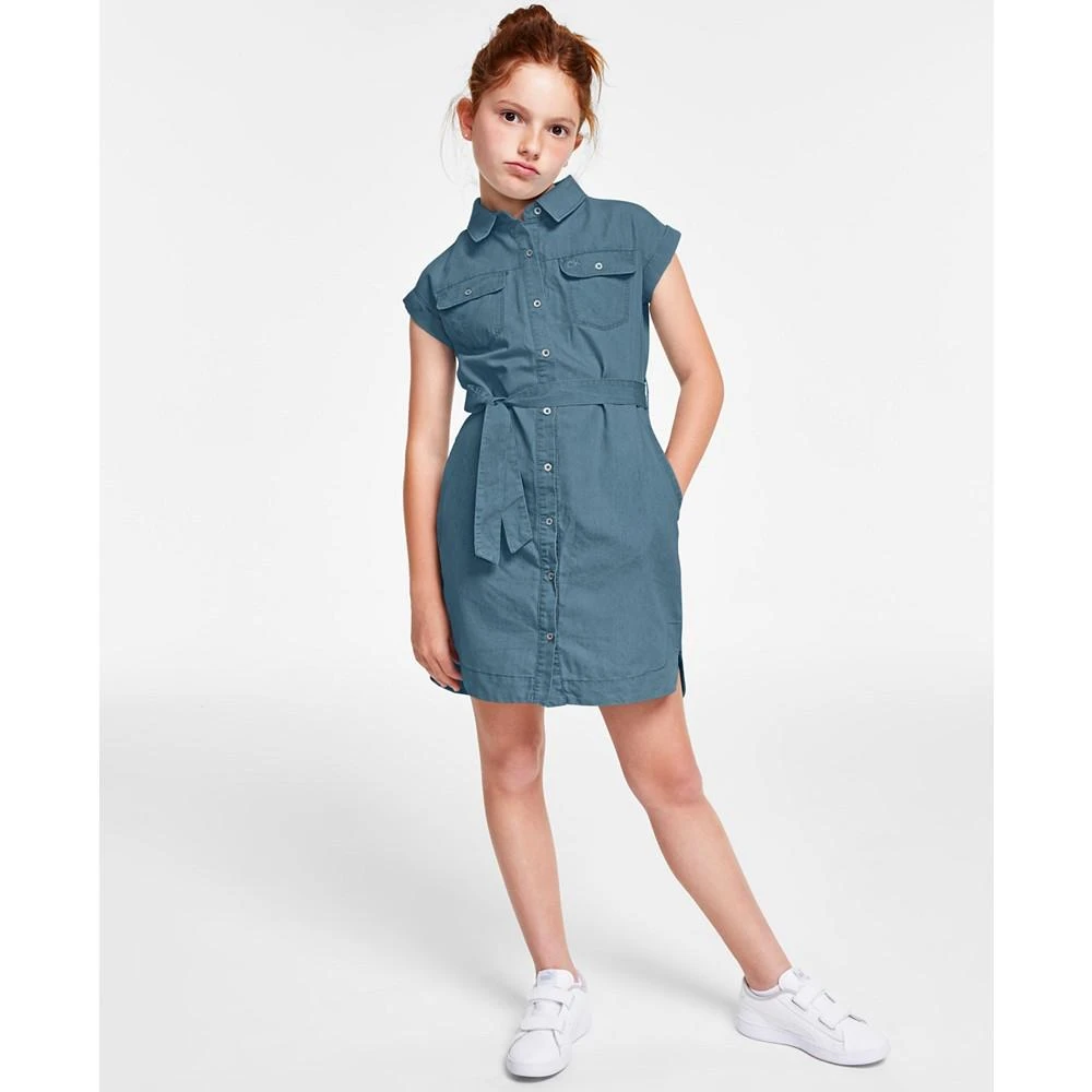 Calvin Klein Big Girls Chambray Shirtdress 1