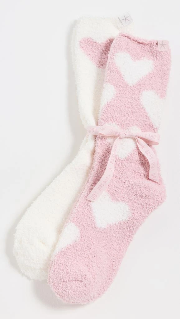 Barefoot Dreams CozyChic Heart Print Socks Set 3