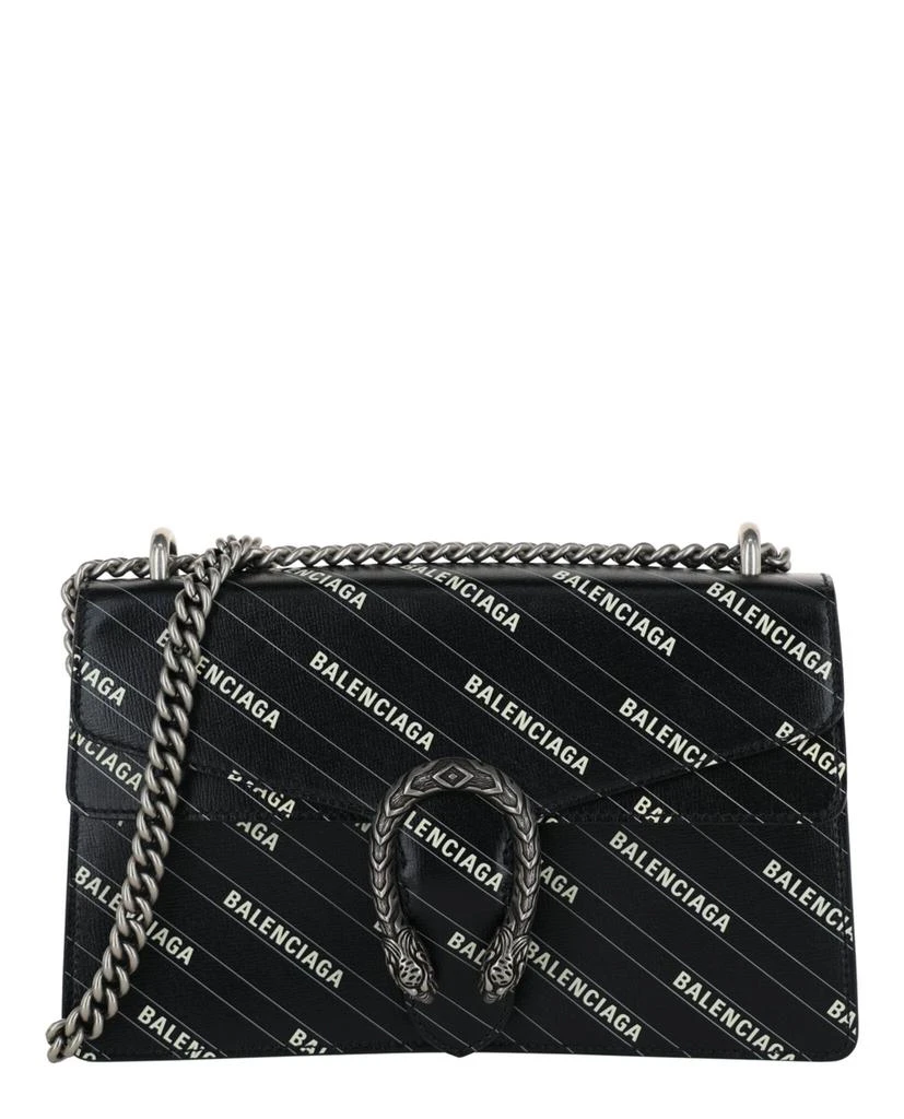 Gucci X Balenciaga Logo Print Dionysus Shoulder Bag 1